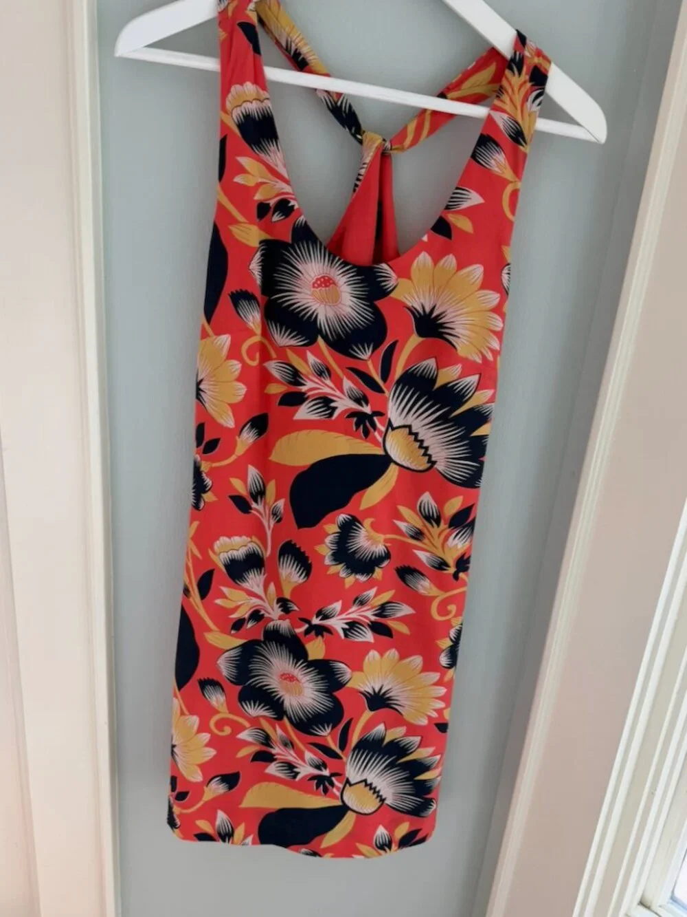 J. Crew Floral Print Twist Back Dress